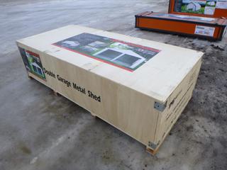 Unused TMG Double Garage Metal Shed, Model TMG-MS2119, 21 Ft. x 19 Ft.