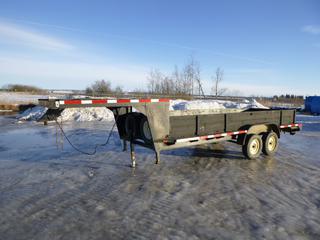 18 Ft. Custom Built T/A 5th Wheel Utility Trailer c/w Spring Suspension, T225/75R15 Tires w/ 17 Ft. 5 In. (L) x 5 Ft. 9 In. (W) Custom Built Box *Note: No VIN*