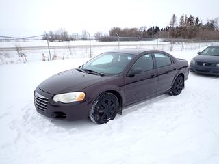 2004 Chrysler Sebring LX c/w 2.7L DOHC 24 Valve, A/T, Showing 170,983 Kms, 205/65R15 Tires at 50%, VIN 1C3EL46R54N174900 *Note: Saskatchewan Registered* 