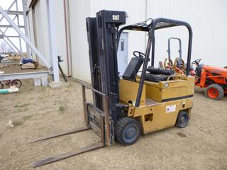 Caterpillar T50D Fork Lift c/w 40 In. Forks, Showing 7,019 Hours, 3 Stage Mast, SN 8EB0990 *Note: Engine Seized*