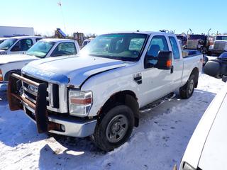 2008 Ford F-250 XLT Extended Cab 4X4 Pick Up c/w 265/70R17 Tires, Bumper Guard, Aluminum Storage Box, 6 Ft. 10 In. Box, VIN 1FTSX21588EE44879 *Note: Locked, Key Inside, Parts Only, No Tailgate* **Located Offsite at 21220-107 Avenue NW, Edmonton, For More Information Contact Richard at 780-222-8309**