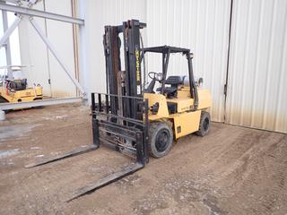 1997 Hyster H80XL Forklift c/w V6 Vortec, LPG, Showing 23,865 Hours, 55 In. Forks, Positioner, 3 Stage Mast, SN G005D11393U