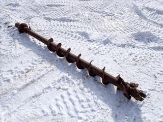 Pengo Long Auger, 10 In. x 2 1/1 In. Hex Drive, Overall Length 9 Ft.