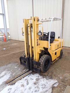 TCM FG-20 Forklift c/w Nissan Engine, LPG, 7.00-12 Front Tires, 6.00-9 Rears, 35 In. Forks, 2 Stage Mast *Note: No SN, Starting Issues*