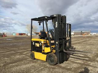 2007 Yale ERC050GHN48TQ088 5,000 Electric Forklift c/w Battery, Ferro Charge IFR Series Charger, 42" Forks, 21x7x15 Front, 16x6x10 1/2 Rear Tires, S/N A908N07341E