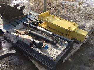 Hydraulic Breaker Skid Steer Attachment c/w (2) Hammer Bits, Charging Kit/Assembly Tools Missing. Control # 8375.