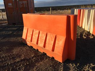 Guardian Safety Barrier Plastic Interlocking Construction Barrier 42"Hx72"Lx10"W @Top & 24"W @ Base Base. (Orange) Control # 8451.