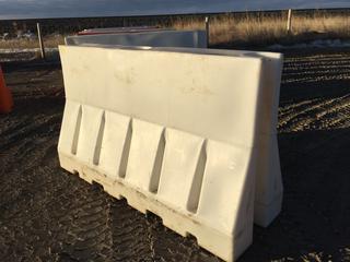 Guardian Safety Barrier Plastic Interlocking Construction Barrier 42"Hx72"Lx10"W @Top & 24"W @ Base Base. (White) Control # 8452.