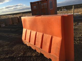 Guardian Safety Barrier Plastic Interlocking Construction Barrier 42"Hx72"Lx10"W @Top & 24"W @ Base Base. (Orange) Control # 8453.