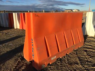 Guardian Safety Barrier Plastic Interlocking Construction Barrier 42"Hx72"Lx10"W @Top & 24"W @ Base Base. (Orange) Control # 8454.