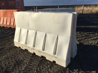 Guardian Safety Barrier Plastic Interlocking Construction Barrier 42"Hx72"Lx10"W @Top & 24"W @ Base Base. (White) Control # 8456.