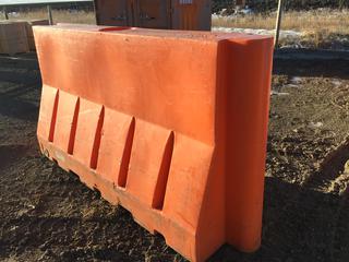 Guardian Safety Barrier Plastic Interlocking Construction Barrier 42"Hx72"Lx10"W @Top & 24"W @ Base Base. (Orange) Control # 8457.