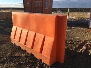 Guardian Safety Barrier Plastic Interlocking Construction Barrier 42"Hx72"Lx10"W @Top & 24"W @ Base Base. (Orange) Control # 8458.