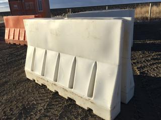 Guardian Safety Barrier Plastic Interlocking Construction Barrier 42"Hx72"Lx10"W @Top & 24"W @ Base Base. (White) Control # 8460.