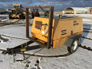 1997 Atlas Copco 185 CFM Portable Compressor Showing 3624 Engine Hours, S/N CD4039D312814.