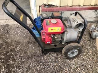 Selling Off-Site Red Maple LTP80-3x3 Heavy Duty Industrial Trash Pump c/w Hose & Line. 