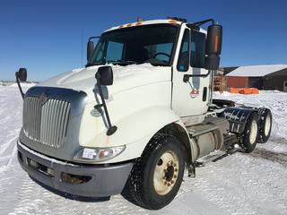 2009 International Transtar 8600 T/A Truck Tractor c/w Cummins 10.8L, Eaton Auto, A/C, 295/75/22.5 Tires, Showing 549,863 Kms, VIN 1HSHXAHR59J121323