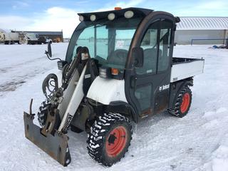 2006 Bobcat Toolcat 5600 Utility Work Machine c/w 4 Cyl Diesel, Cab, Heat, A/C, ROPS, 2 Wheel Steer, Hyd. Box, Tow Hitch Receiver, Backup Alarm, Work Light, Beacon, Showing 6405 Hours, 27x10.5-15 Tires. S/N  A00311253