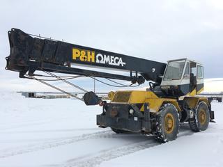 1979 P&H Omega 15 Ton Crane c/w Detroit Turbo Diesel, Outriggers, 16.00-24 Tires, Showing 6259 Hours, S/N E-51705