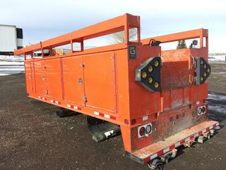 16' Deck c/w Locking Tool Boxes, (2) Oil Tanks, Front Orange Beacon, Wired For Flashing Arrows, Mud Flaps.  Control # 8507.