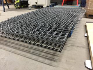 Quantity of Steel Racking 3" Square Grid.