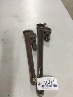 KC Pro 24" & Ridgid 18" Pipe Wrenches.