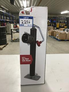 Tow-Pro Trailer Jack Stand 5000 Lb Top Wind Tube Mount.