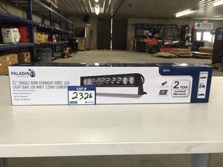 Paladin 22" Single Row Straight Cree LED Light Bar 100 Watt 12,000 Lumens.