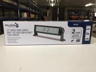 Paladin 13" Single Row Curved Cree LED Light Bar 60 Watt 7200 Lumens.