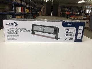 Paladin 13" Single Row Curved Cree LED Light Bar 60 Watt 7200 Lumens.