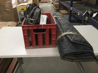 Quantity of Assorted Fan Belts, Truck Side Mirror and Truck Grill Cover.