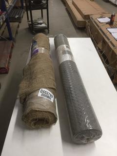 (1) Roll of Burlap 40" x 100' and (1) Roll of Anti Fatigue Indoor/Outdoor Foam Floor.