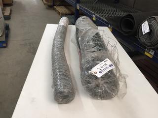 (1) Roll of Poultry Netting 4' x 50' and (1) Roll of 3" x 2" Mesh Welded Wire 3' x 50'. *Damaged*