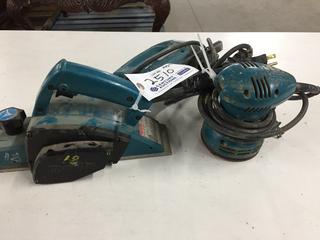 Makita 4323 Jig Saw, Makita 5135 Random Orbit Sander 125mm and Makita 1902 Planer 3 1/4".