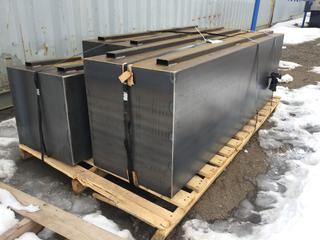 (3) Steel Planters. 