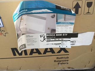 Maax Bathtub Bosca 6030 STF, Model# 106394-L-000-001-001, 59 3/4" x 30" x 18 3/8". *Damaged*