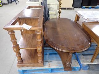 Cabinet, 48" x 16 1/2" x 27 1/4" & Coffee Table, 50" x 31" x 17".