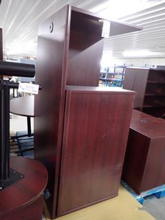 L-Shape Office Desk, 72"L x 84"L x 36"W w/ 16"L Lateral File Cabinet.