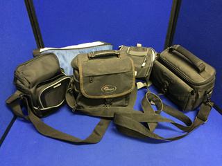 (4) Camera Cases & Lunch Bag.