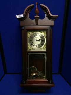 Grandfather Wall Clock. 28" H x 11 1/2" L.