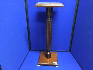 Wooden Pedestal. 27" Tall.