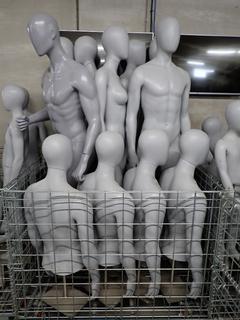 Assorted Mannequins, Wire Cage Not Included.