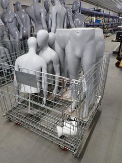 Assorted Mannequins, Wire Cage Not Included.