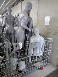 Assorted Mannequins, Wire Cage Not Included.