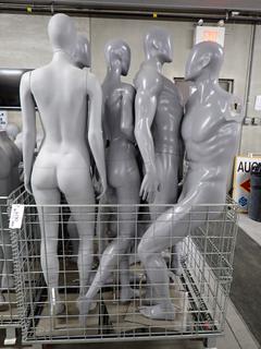 Assorted Mannequins, Wire Cage Not Included.