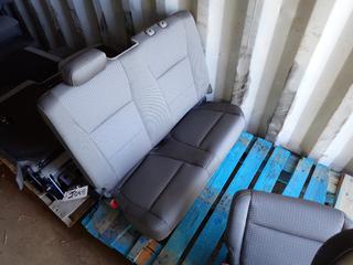 Grey Rear Cloth Seats for Ford Super Duty. *Year Unknown and (1) Head Rest Missing*