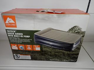 Ozark Trail Tritech Queen Airbed c/w Built In Pump.