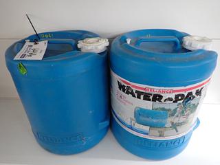 (2) Reliance Water Pak 20 Liter Water Jugs.