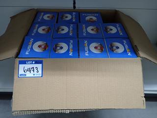 Box of (11) Red and Blue Fusion Solar Universal Lanterns.