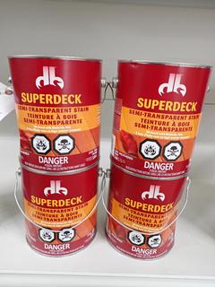 (4) Cans of Super Deck Semi-Transparent Stain.